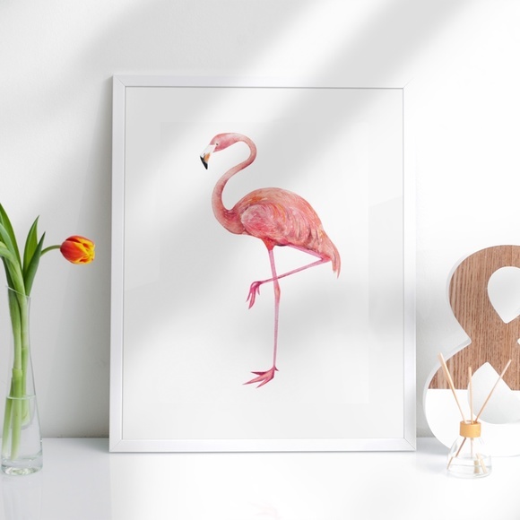 Wall Art Tropical Flamingo Print Unframed - Picture 4 of 12